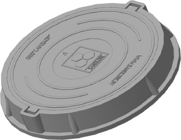 Люк канализационный Сандкор А15 15 Кн h60/25 с ЗУ - фото