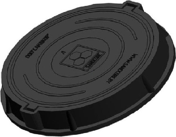 Люк канализационный Сандкор А15 15 Кн h60/25 с ЗУ - фото