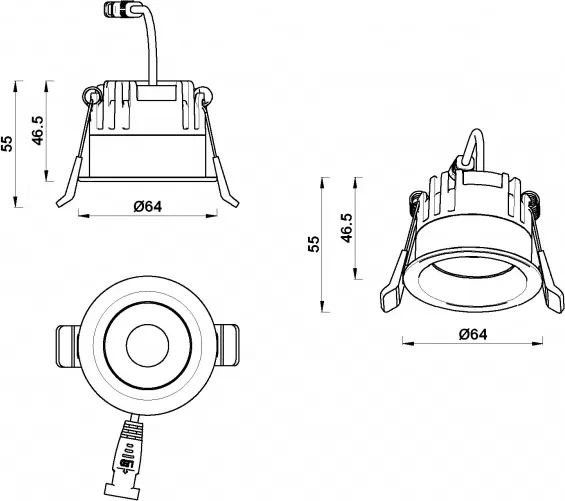 Точечный светильник ILedex Technical Mars 107-7W-D64-4000K-24DG-WH