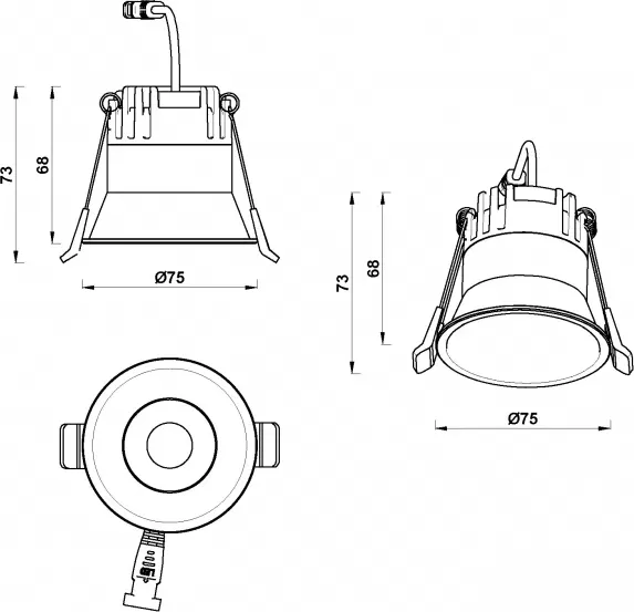 Точечный светильник ILedex Technical Mars 207-7W-D75-3000K-24DG-BK
