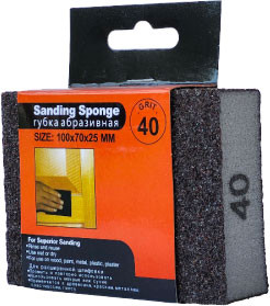 Губка абразивная Firsttool 40 прямоугольная 100x70x25мм / F060181 - фото