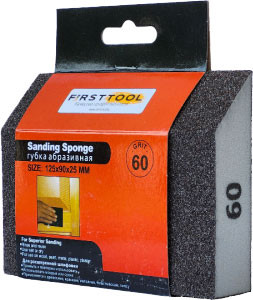 Губка абразивная Firsttool 60 угловая 125x90x25мм / F060190 - фото