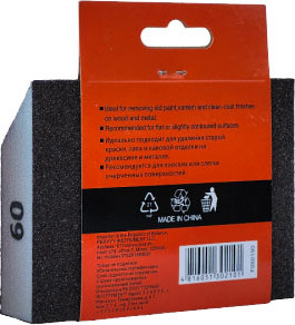 Губка абразивная Firsttool 60 угловая 125x90x25мм / F060190