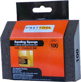 Губка абразивная Firsttool 100 угловая 125x90x25мм / F060192 - фото
