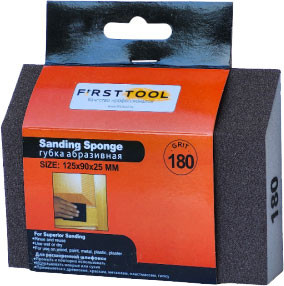 Губка абразивная Firsttool 180 угловая 125x90x25мм / F060195 - фото
