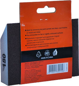 Губка абразивная Firsttool 180 угловая 125x90x25мм / F060195