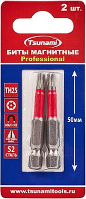 Набор бит TSUNAMI TH25 50мм - фото