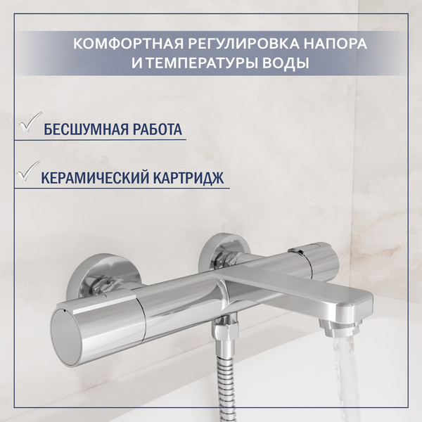 Смеситель Lauter Temp 21YH50427-4 с лейкой Daisy 21S10167