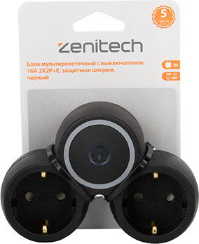 Блок розеточный Zenitech 16A 2X2P+E / 191909 - фото