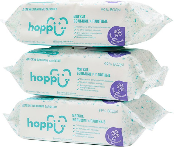 Влажные салфетки детские Hoppi HB-006