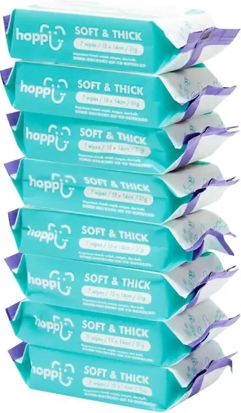 Влажные салфетки детские Hoppi В мини упаковке / HB-012