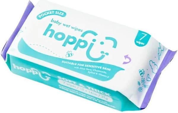 Влажные салфетки детские Hoppi В мини упаковке / HB-012