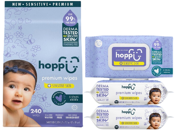 Влажные салфетки детские Hoppi Sensitive Skin / HB-050 - фото