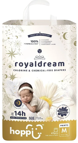 Подгузники-трусики детские Hoppi RoyalDream M 6-11кг / HB-041-M - фото