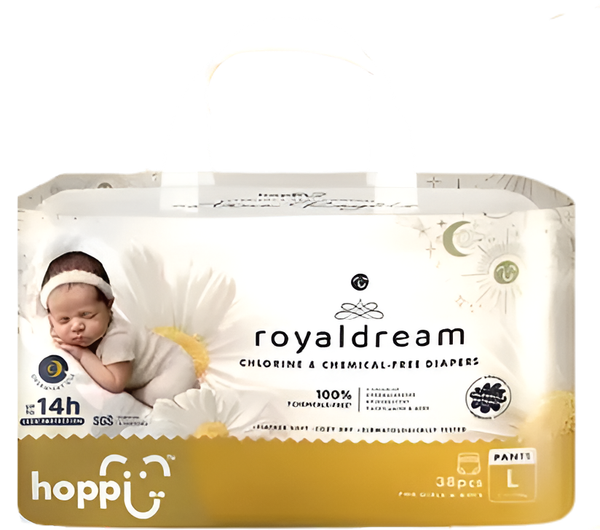 Подгузники-трусики детские Hoppi RoyalDream L 9-14кг / HB-041-L - фото