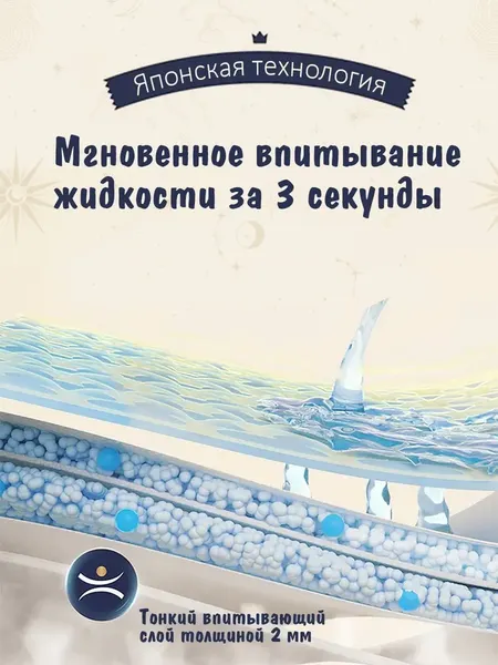 Подгузники-трусики детские Hoppi RoyalDream L 9-14кг / HB-041-L