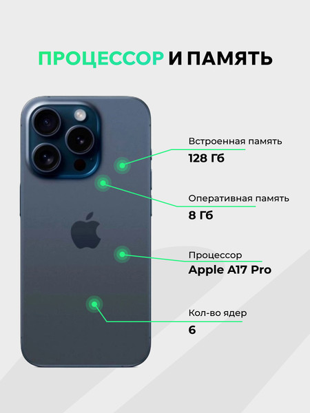 Смартфон восстановленный Apple iPhone 15 Pro 128GB ELNU Грейд A