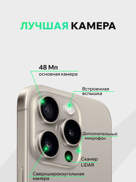 Смартфон восстановленный Apple iPhone 15 Pro 128GB ELNU Грейд В