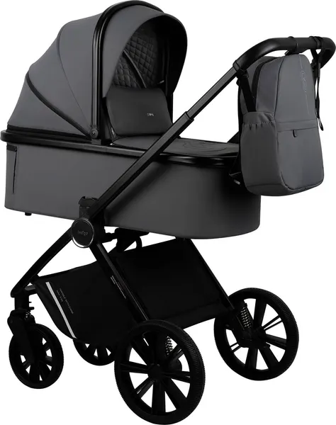 Детская универсальная коляска INDIGO Sting 2в1 (темно-серый) - фото