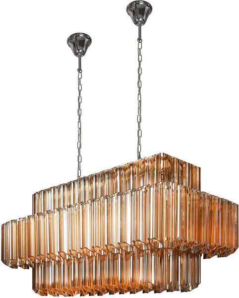 Люстра ILamp Destiny MD0267-14B Chrome+Brown - фото