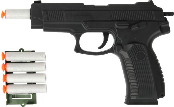 Пистолет игрушечный Играем вместе Ярыгина Грач с мягкими пулями / YG97049-R-WOD - фото