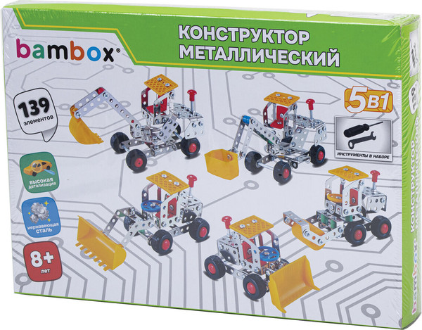 Конструктор BamBox Строительная техника 5в1 / 666370 - фото
