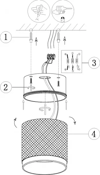 Точечный светильник ILedex Technical Delta 1955-10W-3000K-36 BK+BR