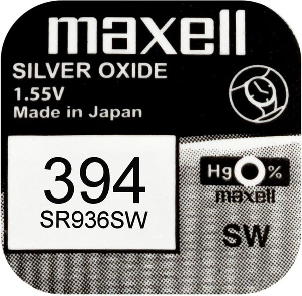 Батарейка Maxell Watch 394 SR936SW Silver 1.55V - фото