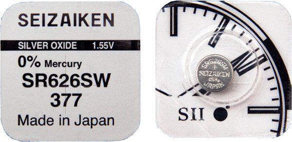 Батарейка SEIZAIKEN Watch 377 SR626SW Silver 1.55V