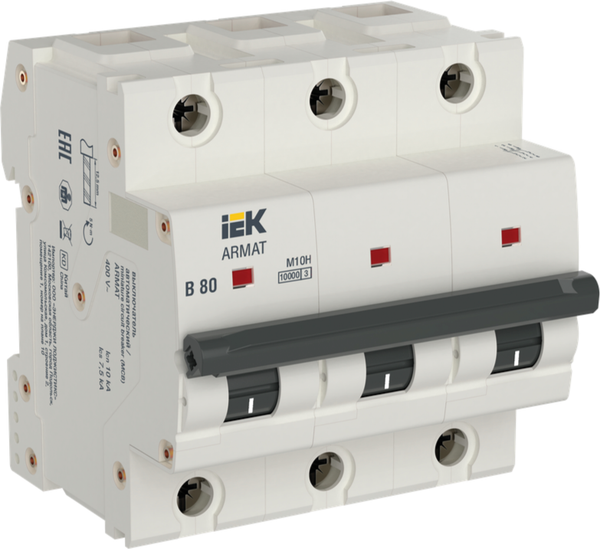 Выключатель автоматический IEK AR-M10H-3-B080 - фото