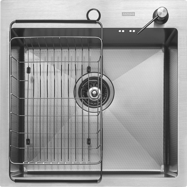 Мойка кухонная Arfeka ECO AR 500x500+CL AR F+DS AR - фото