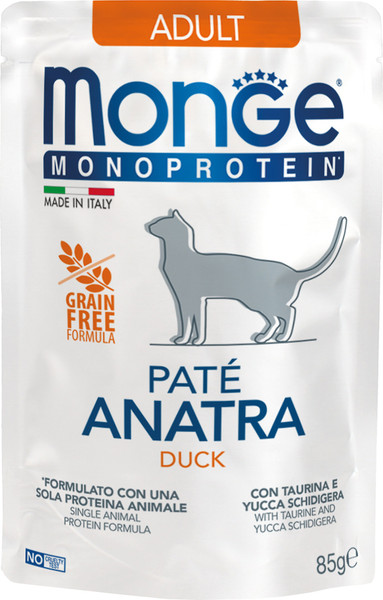 Влажный корм для кошек Monge Monoprotein Утка - фото