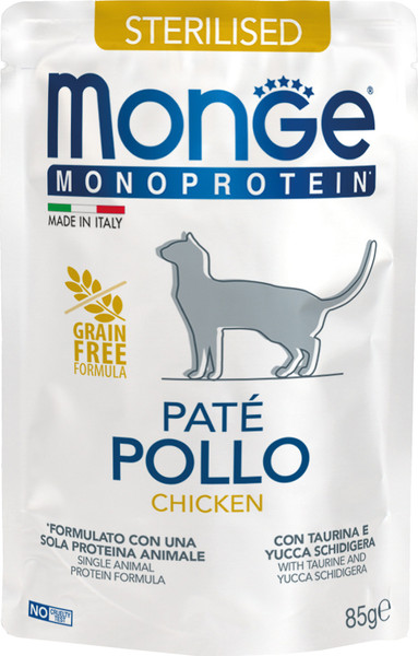Влажный корм для кошек Monge Monoprotein Sterilised Курица - фото