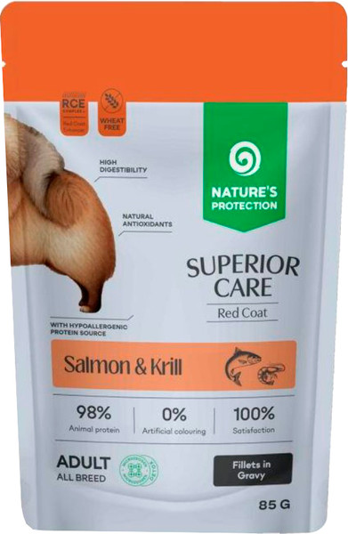 Влажный корм для собак Nature's Protection SC Red Coat Grain Free Лосось и криль / NPSC70466 - фото