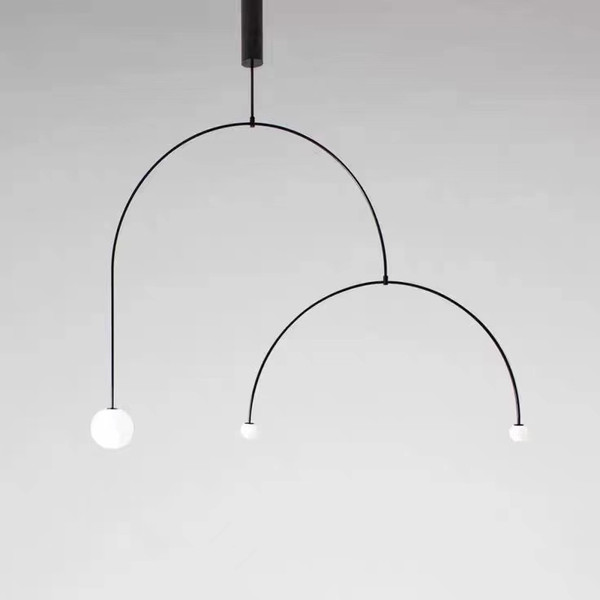 Люстра ILamp North 8628P/3 BK-WH - фото