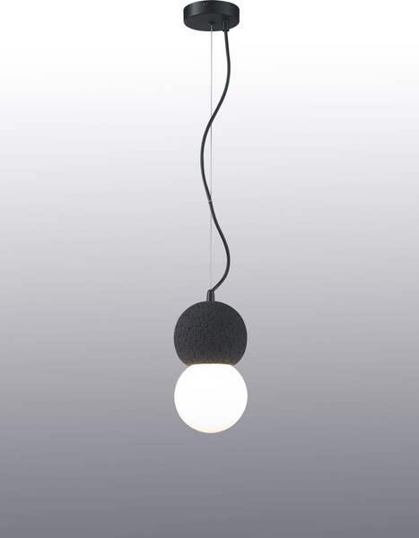 Потолочный светильник ILamp Foxtrot 10694P/1-D100 BK-WH - фото