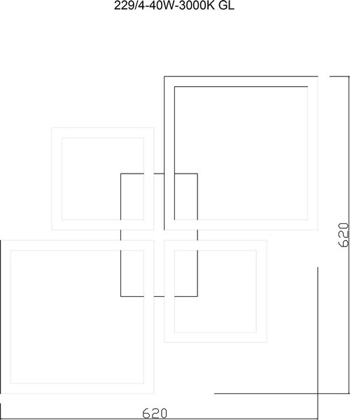 Люстра ILedex Grace 229/4-40W-3000K GL