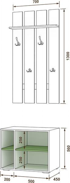 Секция в прихожую Кортекс-мебель Лара СП 3