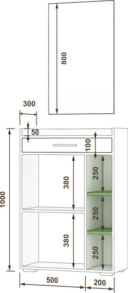 Секция в прихожую Кортекс-мебель Лара СП 5