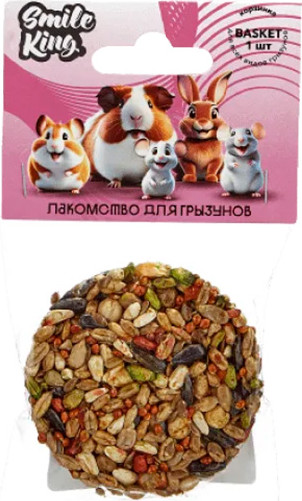 Лакомство для грызунов Smile King Корзинка фруктово-ореховая / LKG-46 - фото