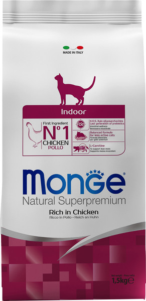 Сухой корм для кошек Monge Cat Daily Line Indoor с курицей - фото