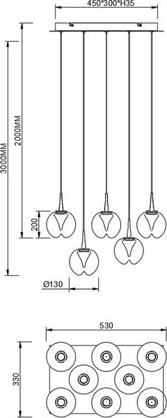 Люстра Mantra Andromeda 9081