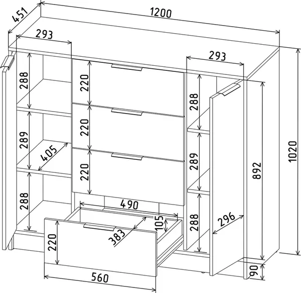 Тумба Интерлиния Концепт КТ-Т120 Глосс