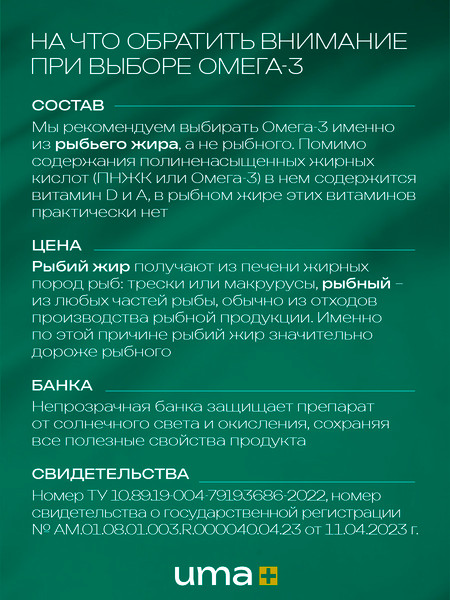 Жирные кислоты UMA + Omega-3 900мг