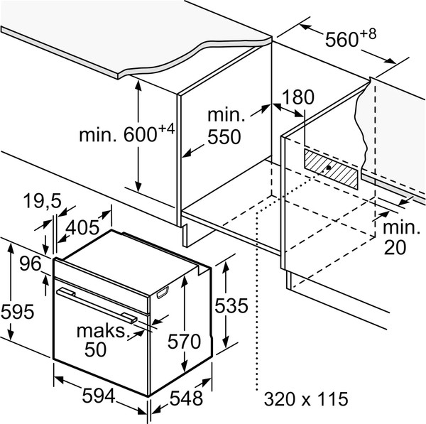 Электрический духовой шкаф Bosch HBA334EB3