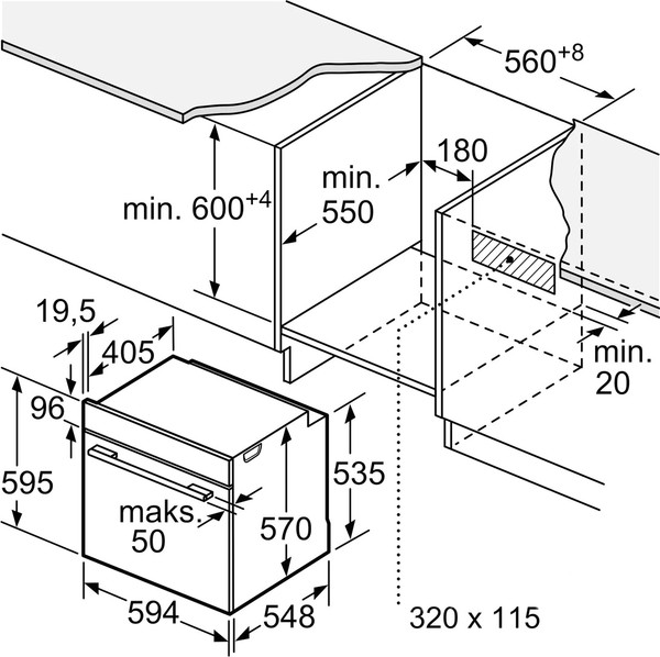 Электрический духовой шкаф Bosch HBA514BB3