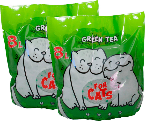 Наполнитель для туалета For Cats Силикагелевый с ароматом зеленого чая / TUZ038 - фото