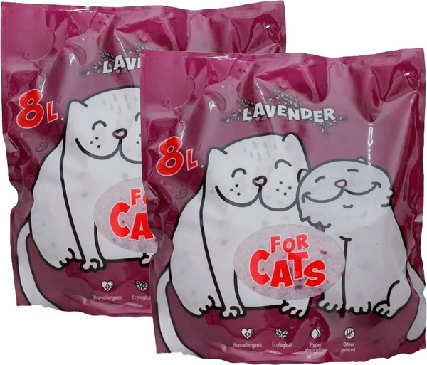 Наполнитель для туалета For Cats Силикагелевый с ароматом лаванды / TUZ035 - фото