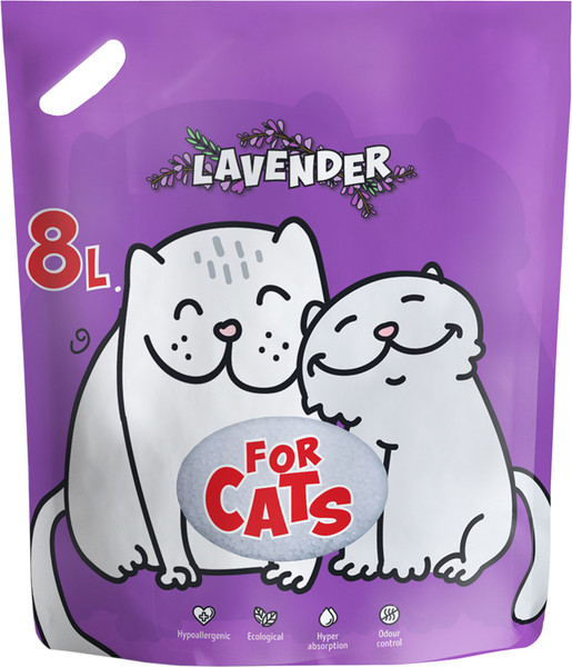 Наполнитель для туалета For Cats Силикагелевый с ароматом лаванды / TUZ035