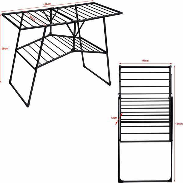 Сушилка для белья Laima Home Quatro Black / 700475